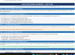 cash flow forecast template small business